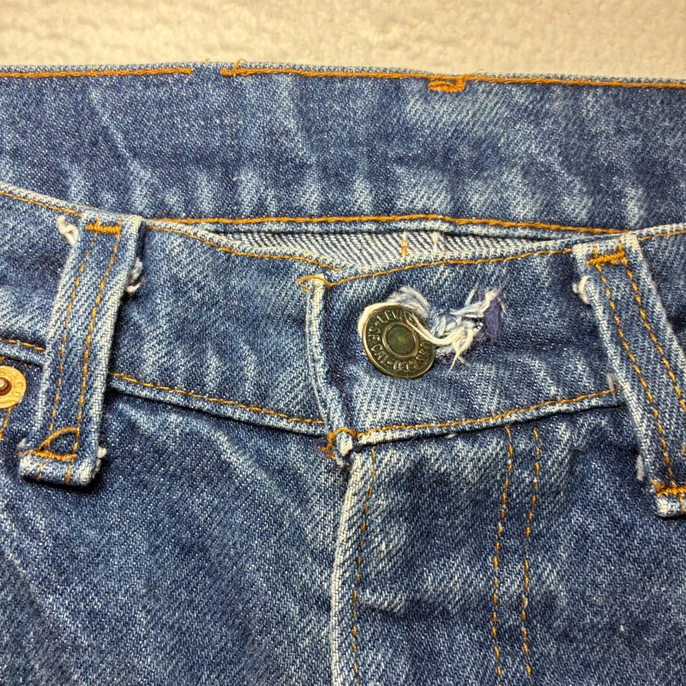 Vintage Levis 505 0217 Selvedge Jeans Men 33x33 Blue Straight Denim USA Made 80s - Picture 9 of 10